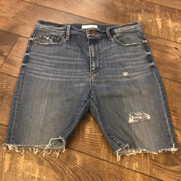 LOFT Pants - LOFT Mid Rise Cut Off Jean Shorts